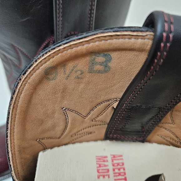 23. Cowboy (girl) Boots Pinto Black Kangaroo. Size 9.5 B. NIB - Picture 10 of 10